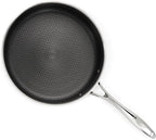 DELUXE Hybrid Ceramic Nonstick 5 Qt Deep Sauté Pan with Lid, Stainless Steel Skillet with Stay-Cool Handles, Dishwasher and Oven-Safe, PFOA Free Deep Frying Pan, Compatible with All Cooktops