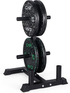 CAP Barbell 2-Inch Olympic Bumper Plate Weight Set with 6 Post Rack | 100-370 lbs | Multiple Options