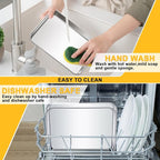 12Pcs Stainless Steel Baking Sheet Pan Set, Cookie Sheet Metal Baking Pan Oven Tray, Cooking Baking Sheet for Toaster Oven, Easy Clean, Dishwasher Safe, 9 x 7 x 1 Inch