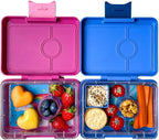 Yumbox Snack Box - 3 Compartment - Leakproof Bento Lunch Box for Kids (Surf Blue with Dinosaur Tray)
