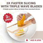 Arnest Japanese Mandoline Cabbage Slicer - 3-Speed Julienne Cutter with Safety Holder, Stainless Steel Blades, Easy-Clean, Vegetable Grater Cabbage Slicer, Made in Japan – Forest Originals
