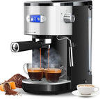 COWSAR Espresso Machine 20 Bar, Semi-Automatic Espresso Maker with Milk Frother Steam Wand, 45 OZ Removable Water Tank for Cappuccino, Latte, Home