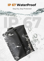 Vacuum Bags for Travel with Wireless Pump, IP67 Waterproof, Reusable Space Saver Compression Bags for Backpack, Suitcase, Home Storage(3 Pack + Pump)