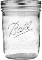 Ball Wide Mouth Glass Mason Jars with Lids and Bands, Used for Canning, Pickling, Juice, Jam, Jelly, Pint Size 16 Ounce (Pack of 6)