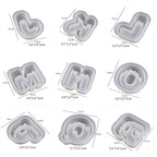 26 Pack Small Matte Letter Mold Set - Alphabet, Animal & Clay Molds for Resin Casting, Candle Making & Home Decor