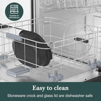 MAGNIFIQUE 6 Quart Multi-Cooker, with 8-in-1 Casserole Programmable Slow Cooker, Dutch Oven, Pasta, Nonstick, Oven Safe Pot to 500°F Olive Olive