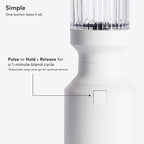 The Beast Mini Blender | Mini Countertop Kitchen Blender | Blend Smoothies and Shakes, Dressings, Sauces, Dips | Straw Cap and Straws Included | 600W (Cloud White)