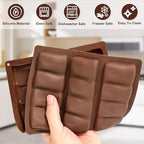 2 Packs Silicone Chocolate Bar Mold, Non Stick Dubai Pistachio Knafeh Chocolate Molds, Break Apart Design 6 Cavities Candy Bar Mold, Dubai Pistachio