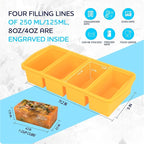 Silicone Freezer Trays with Lid,1-cup Soup Freezer Container large Ice Cube Molds with Reinforced Steel Ring Top for freezing Soup Sauce Broth Leftovers oven Dishwasher -Safe(2-Pack)