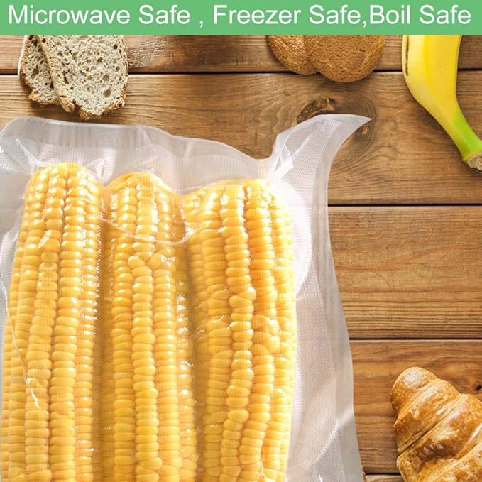 O2frepak 400 Quart Size 8" x 12" Vacuum Sealer Bags with BPA Free and Puncture Prevention,Vacuum Seal Freezer Bags,Great for Sous Vide Vaccume Sealer PreCut Bags