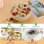 26 oz Wheat Straw Bowls,Unbreakable Cereal Bowls Set of 6,Microwave & Dishwasher Safe Salad Bowls for kitchen, Kitchen Bowl Sets for Soup,Salad,Fruit,Snack and Oatmeal-Multi Color