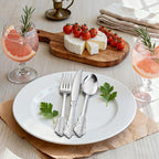 WDF 360 Pieces Silver Plastic Silverware- Disposable Flatware - Heavyweight Plastic Cutlery- Includes 120 Forks, 120 Spoons, 120 Knives for Christmas