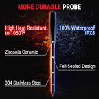 ThermoPro TempSpike 2000FT Wireless Meat Thermometer Digital with 2 Ultra-Thin Meat Probe, Grill Thermometer Wireless for Rotisserie, Smoker, BBQ, Grill, Turket, Kitchen Cooking Thermometer