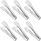 Serving Tongs Kitchen Tongs,Buffet Tongs, Stainless Steel Food Tong Serving Tong,small tongs 6 Pack (9 Inch)