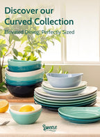 Sweese 10 oz Small Porcelain Bowls - Set of 6 - Ceramic Serving Bowls versatile for Cereal, Fruit, Dessert, Ice Cream, Snack & Yogurt - Shaded of Blue Colored
