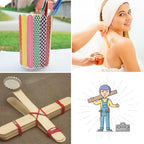 WISYOK 8 inch Popsicle Sticks, 500 Pcs Jumbo Wood Craft Sticks, Fan Handles, Large Popsicle Sticks for Crafts, Wedding Programs, Great for DIY Creative Designs