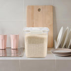 22 Lbs Airtight Rice Container with Cup, Clear Food Storage Container for Dry Food, 1 Pack