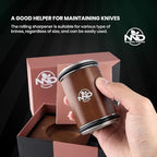 Upgraded Rolling Knife Sharpener Kit, Multi-Angle Adjustable Sharpening Tool with Diamond and Ceramic Discs, Knife Sharpener Roller for Kitchen, Knife Sharpening Made Easy