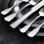 KINGSTONE 40-Piece Silverware Set, 18/10 Stainless Steel Flatware Set for 8, Tableware Cutlery Set, Utensil Sets for Home Restaurant, Mirror Finish, Dishwasher Safe