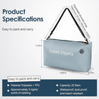 Vacuum Bags for Travel Luggage, Reusable Compression Bags for Carry On Suitcases and Backpack, Vacuum Seal Packing Cube for Cloth (1PC No Pump)