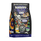 Bones Coffee Company Blueberry Blast Cake, Blueberry Pancakes Flavored Coffee, Medium Roast Low Acid Arabica Beans Compatible with Auto drip and French Press Coffee Maker, 12 Oz Ground