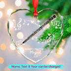 Personalized Text Year Name Oboe Lover Glass Keepsake Ornament, Customized Oboe Instrument Christmas Ornaments Gift for Parents Brother Sister Daughter Son, Unique Oboes Oboist Glass Xmas Ornament
