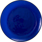 FORTESSA Los Cabos Tableware, 16-Piece Glass Dinnerware Set with 4 Dinner Plates, 4 Salad Plates, 4 Coupe Bowls and 4 Cereal Bowls, Dishwasher-Safe Glass Plate Set, Cobalt Blue