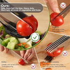 Salad Scissors with Double Blades, Lettuce Chopper for Chopped Salad, Black