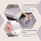Stainless Steel Cutting Board for Kitchen - 304 Stainless Steel Chopping Boards for Baking, Double-Sided Use for Raw & Cooked Food - Ideal for Homemade Pasta, Pizza & Bread Making (19.6×19.6×0.06")