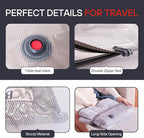 VMstr 9 Pack Vacuum Storage Bags for Travel, Carry-on Size Space Saver Bags for Luggage Clothes and Clothing Compression Packing, High Pressure Electric Pump(DC Power)