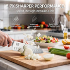 Kitchen Knife Set 14 Piece Premium Japanese High Carbon Stainless Steel Knife Block Sets with Built-in Sharpener, Razor Sharp Knives Set for Kitchen, Quality Acacia Wood Block Knife Set