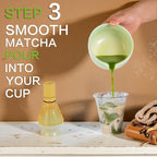 Matcha Whisk Set, 5pcs Japanese Ceremony Matcha Tea Kit Includes Ceramic Matcha Bowl with Spout, Bamboo Whisk & Holder, Traditional Scoop, Stainless Sifter, Gift for Matcha Lovers Beginner