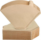 Natural Unbleached Coffee Filters, Size for 8-12 Cup Drip Coffee Makers, Cone Shape Design Prevents Leaks & Blowouts, Disposable for Pour Over & Automatic Machines
