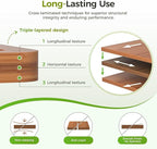 Bamboo Cutting Board for Kitchen, Wooden Cutting Board 3-Piece Set with Non-Slip Mat Deep Juice Groove and Built-In Handles, Wood Cutting Board for Meat Vegetables Fruit Ideal Gift for the Home