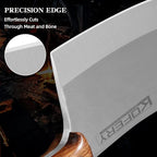 KOFERY 8.7-inch Heavy Duty Meat Cleaver Knife - Professional Bone Chopper with Full Tang and 4Cr13MOV Stainless Steel - Perfect Kitchen Chopping Tool for Meat and Bone Cutting
