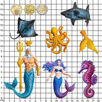 Mermaid and Sea Creatures Clay Molds for Crafts