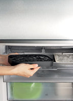 Lékué Ice Box | Ice Cube Tray For Freezer With Lid & Bin | Made With 100 Percent Platinum Silicone | Elegant And Retro Style Ice Cubes | For Cocktails, Ice Tea & Coffee And More | Black