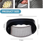 Fourteen Homes Steel Garlic Press - Premium Garlic Mincer Garlic Crusher - New Innovative Garlic Masher with Peeler - Rust Proof - Sturdy Grip (Black)