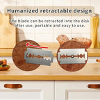 Bread Lame Sourdough Scoring Tool - Wooden Lame Bread Scoring Tool with 5 Razor Blades and Leather Storage Cover - UFO Bread Lame Dough Scoring Tool for Bread Baking