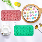 Gummy Candy Molds - 2Pcs Silicone Gummy Daisy Flower/Tulip Flower/Bow Tie/Leaf Candy Mold for Kids, Non-stick and Bpa Free for Candy Chocolate Gummy Jello Baking Soap Pudding Cookie Desserts Making