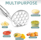 Small Potato Masher - Stainless Steel Mini Avocado Masher, Heavy Duty Tiny Masher for Avocado, Potatoes, Beans, Meat, Vegetables, Dishwasher Safe
