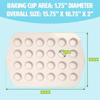 Tasty Clean Ceramic 24-Cup Mini Muffin Pan, Durable Aluminized Steel for Professional Results, Clean Ceramic Nonstick Coating, Oven Safe to 425°F, Dishwasher Safe, Aqua