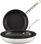 Hestan ProBond Forged TITUM - Professional Clad Stainless Steel, Nonstick, Frying Pan Set (8.5'' & 11''), Induction Compatible, Made without PFOAs