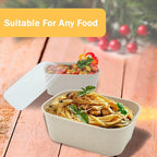 50 Pack 25 OZ Large Paper Bowls with Lids, Heavy Duty Disposable Compostable Container for Party, Disposable Bowls Bulk Soak-Proof and Microwave Safe for Hot/Cold Use