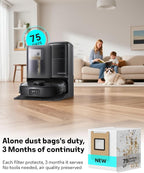 Leemone 12 Pack E25 E28 Dust Bags Compatible with eufy Omni Robot Vacuum E25 E28, 4 Layer Filtration System with Activated Carbon Fabric to Remove Unwanted Odors