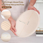 Round & Oval Wood Pulp Banneton Bread Proofing Basket Set, Sourdough Banneton Basket Set, Bread Making Tool Brotform Sourdough Bread Baking Supplies