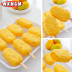 3pcs Large Silicone Popsicle Molds with Lids,4 Cavities Cake Pop Molds,Oval Ice Cream Bar Mold Ice Pop Cakesicle Molds Silicone with 100 Wooden Sticks & 100 Bags &100 Twist Ties(White)