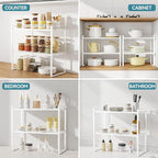 Cabinet Shelf Expandable Height Adjustable Organizer Riser for Kitchen Cabinet Pantry Cupboard Under Sink Countertop Organization