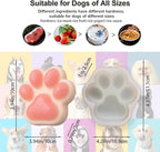 4IN Big Paw Shape Dog Cat Treat Molds 2 Pack, DIY Flavors for Puppy. Food Safe Silicone for Oven. Large Ice Cube Molds for Pet Chew, Cooling, Pets Birthday Cake Baking. Fun Gifts for Dog Lover