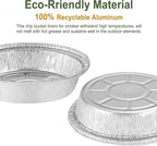 7" Aluminum Foil Pans without Lids 50 Pack of 22.3 oz,Heavy Duty Disposable Containers for Roasting,Storing,Baking,Cooking,Recyclable
